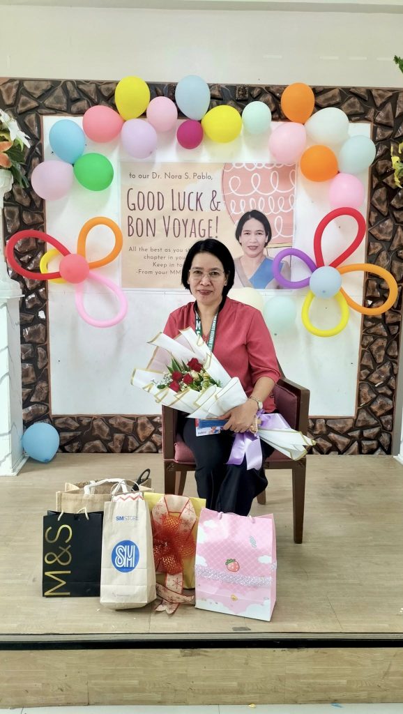 Farewell Dr. Nora Pablo: Wishing You All the Best on Your New Journey