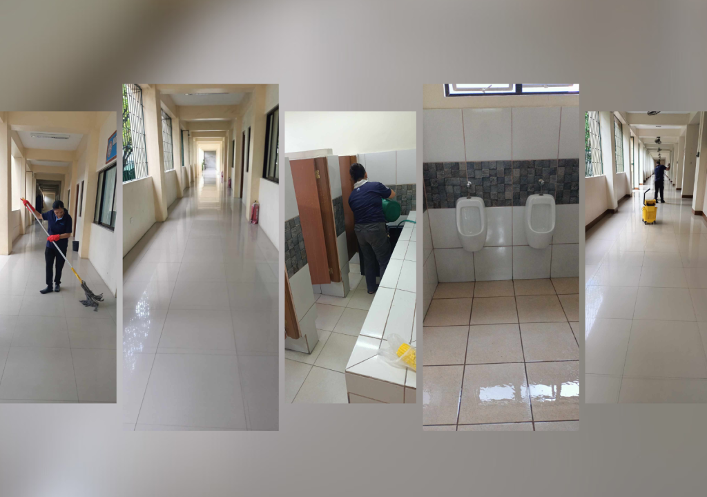 MMES Frontliners Carry Out Cleaning Duties with Diligence