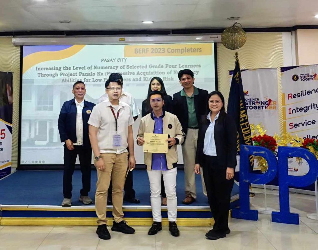 DepEd NCR Awards Certificate of Completion to Mr. Albert C. Colasito for Advancing Numeracy Education Through Project PANALO KA